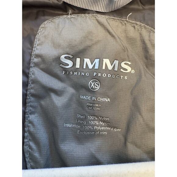 Simms Womens XS Nano Puff Gray Packable Puffer Coat Primaloft Outdoor Gorp - Picture 7 of 10